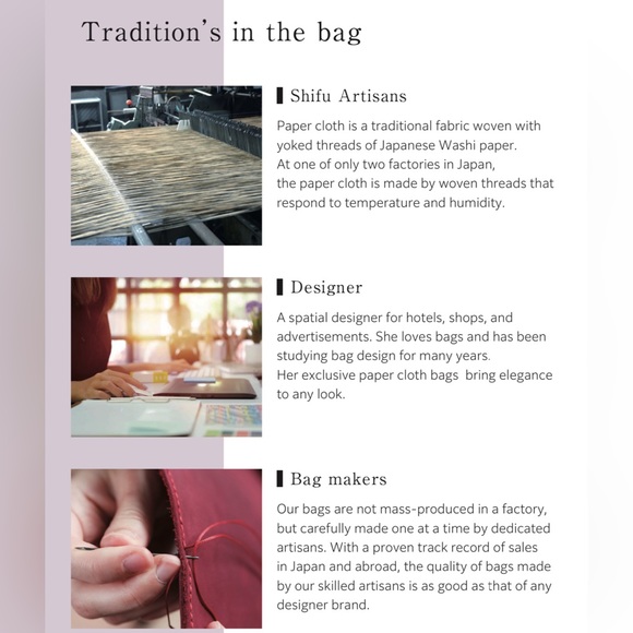Hiroshima Shifu Japanese designer handbag real leather Japanese artisan handmade - Picture 13 of 15